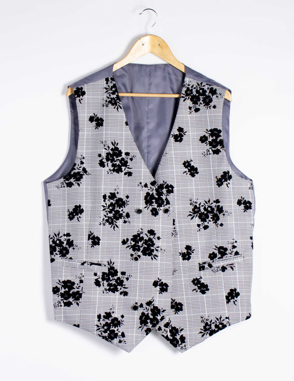 The Elegance Tailoring Floral Houndstooth Waistcoat