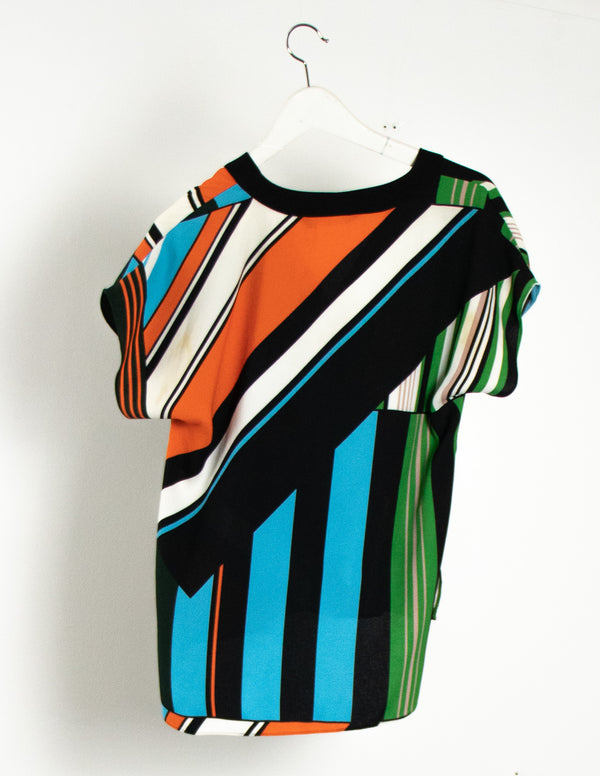 Zara Woman Colourful Stripe Top - Size S