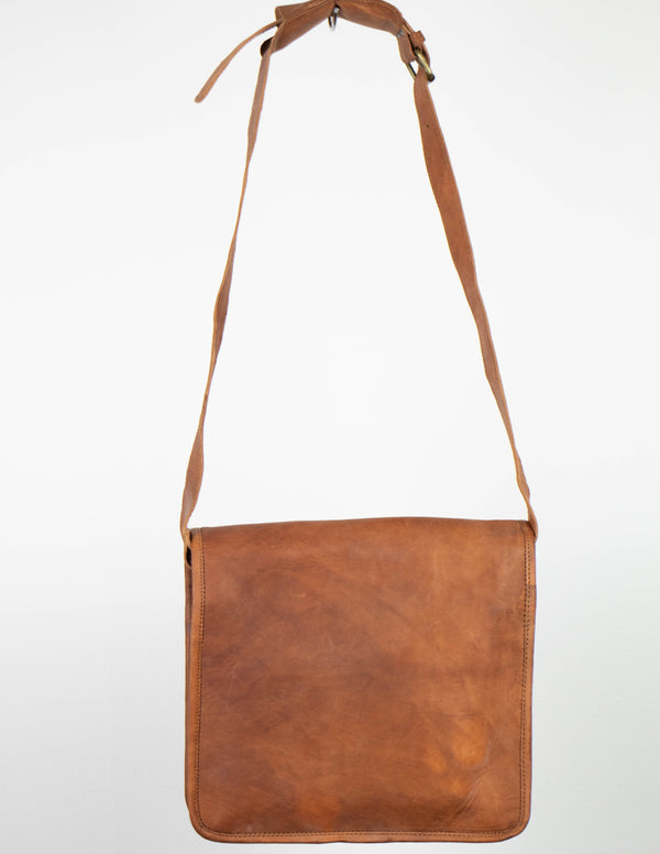 GrassLanders Vintage Brown Messenger Bag
