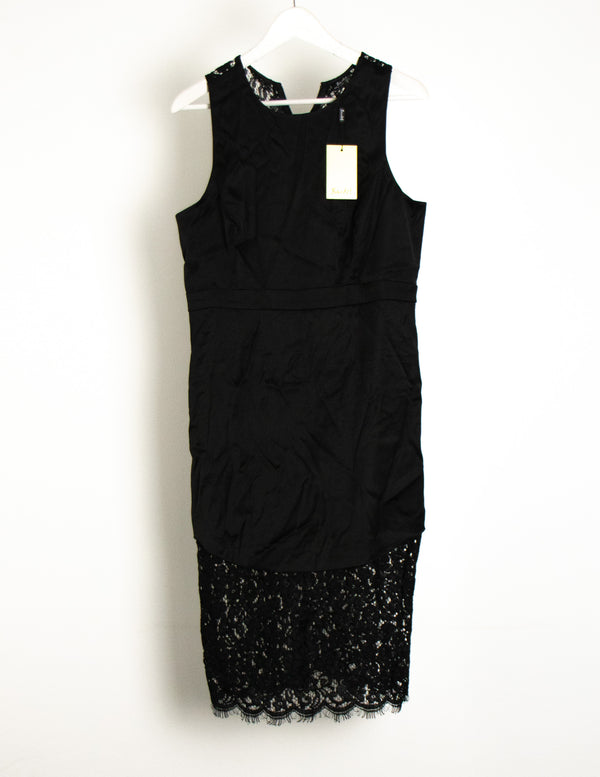Bardot Rosie Lace Black Dress - Size 14