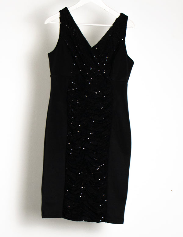 Liz Jordan Black Sequin Dress - Size 12
