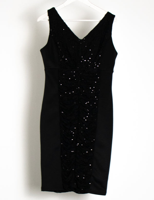 Liz Jordan Black Sequin Dress - Size 12