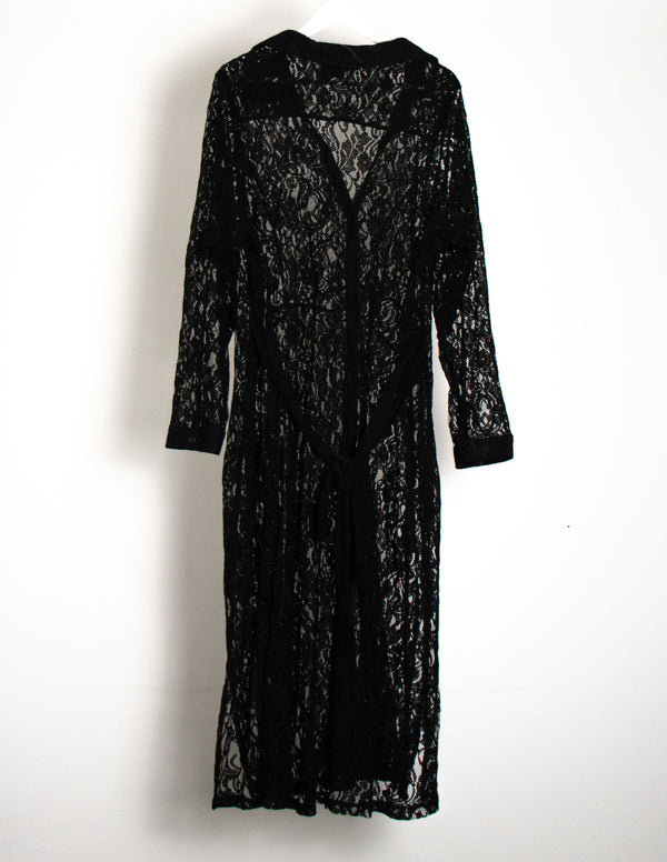 City Chic Black Lace Dress - Size L