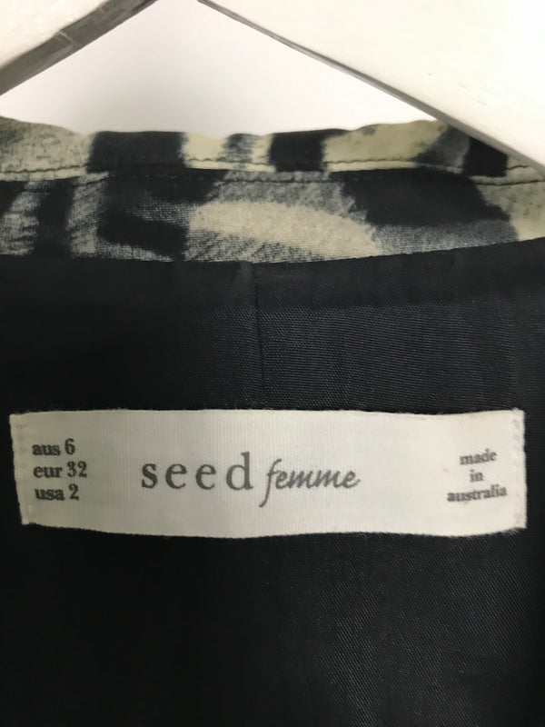 Seed Zebra Print Blazer - Size 6
