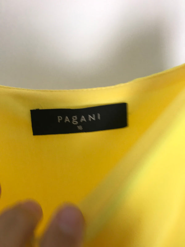 Pagani Yellow Midi Summer Dress - Size 16