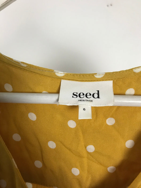 Seed Heritage Yellow Dotted Top - Size 6