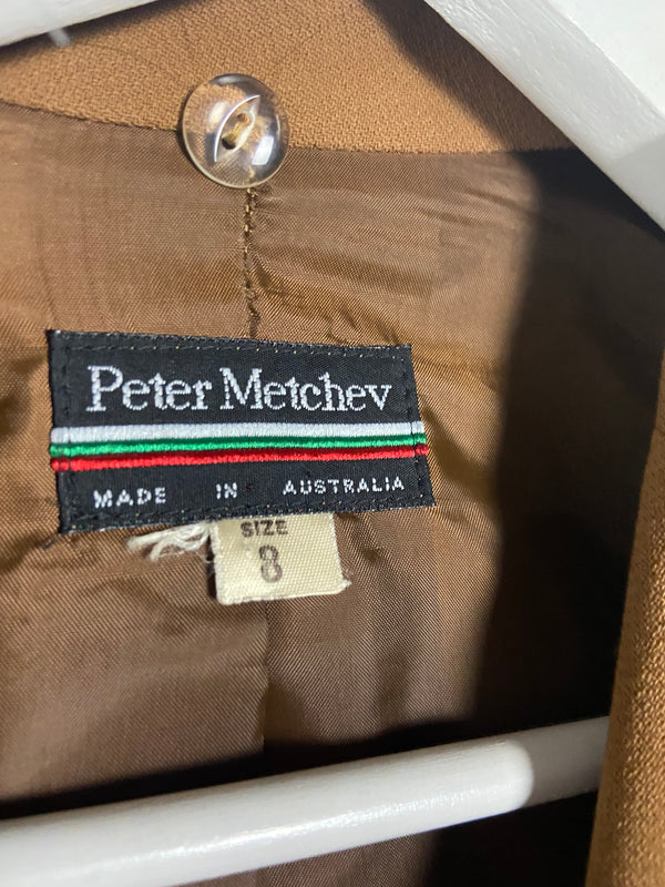 Peter Metchev Vintage Brown Jacket - Size 8