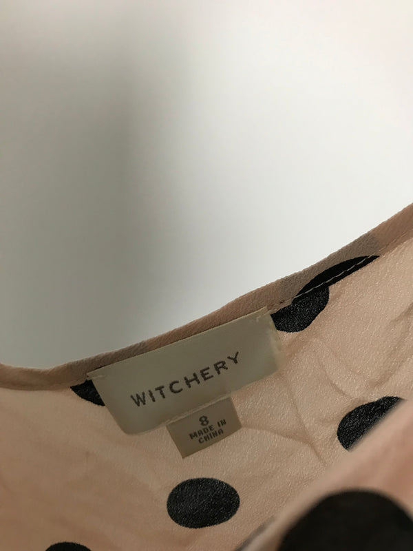 Witchery Pink/Brown Top - Size 8