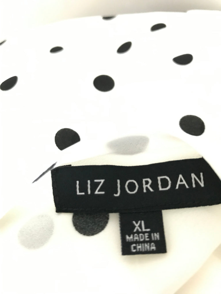 Liz Jordan White Polka Dot Shirt