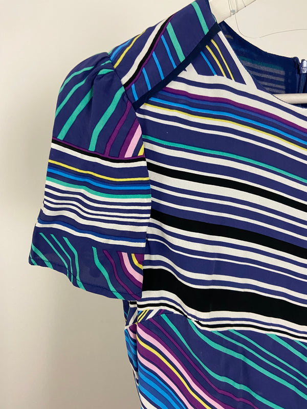 Marcs Purple stripe Dress - Size 6