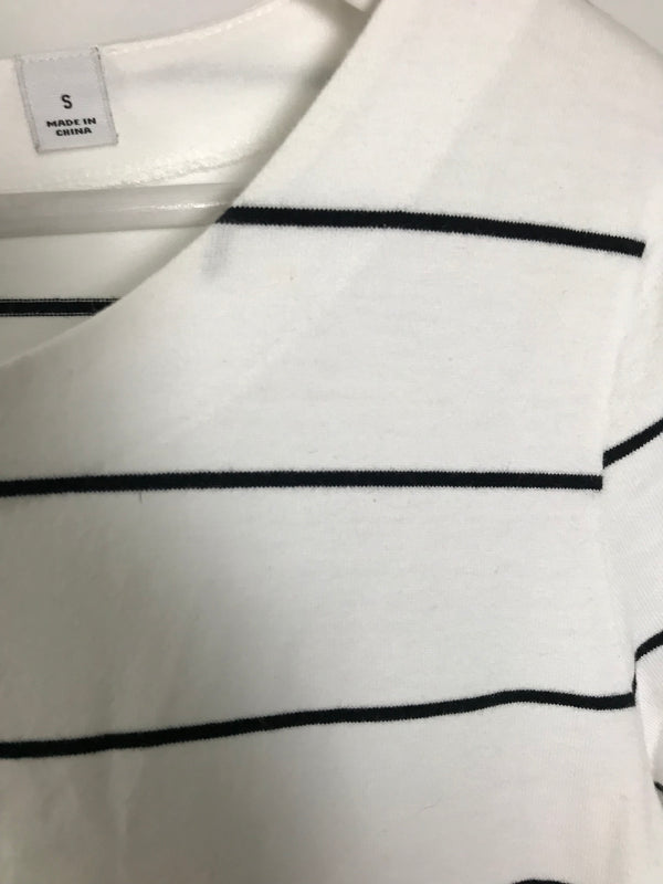 Country Road White/ Black Striped Dress - Size S