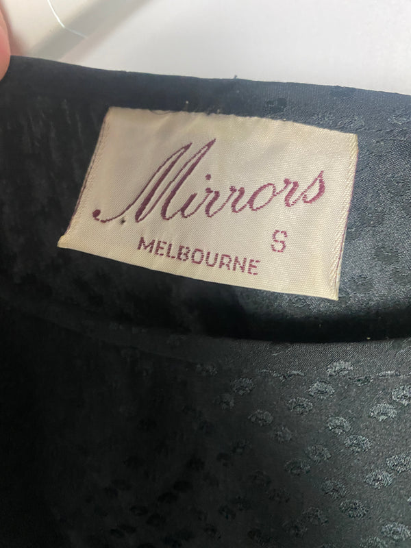 Mirrors Melbourne Vintage Black Pattern Dress - Size S