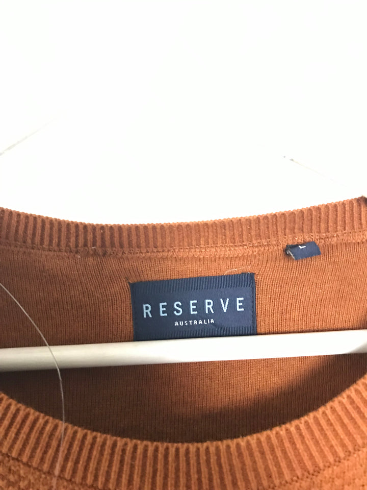 Reserve Rust Orange Waffle Knit - Size L