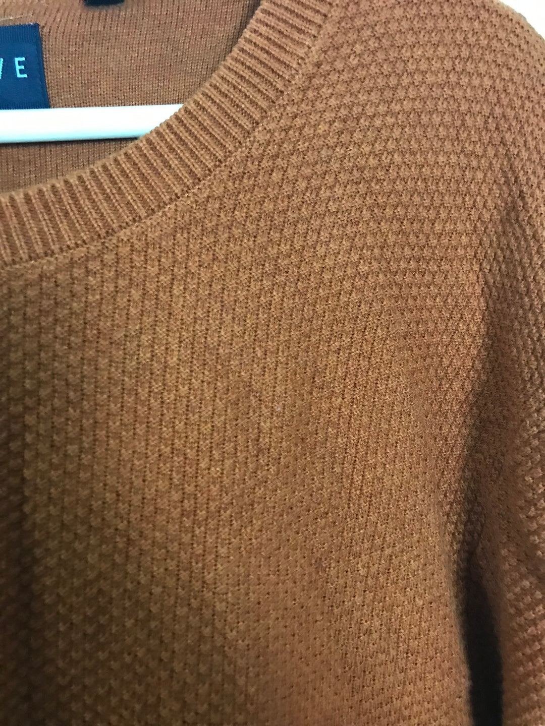 Reserve Rust Orange Waffle Knit - Size L