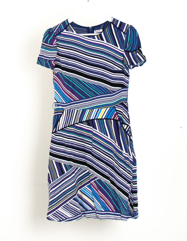 Marcs Purple stripe Dress - Size 6