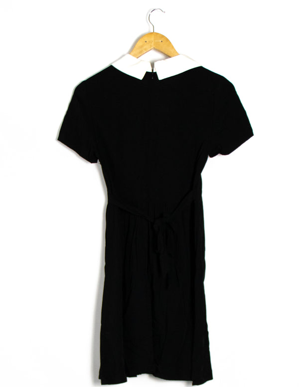 Dangerfield Black Collar Dress - Size 6