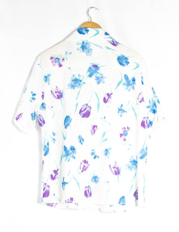 Yesadress White Floral Shirt - Size 20