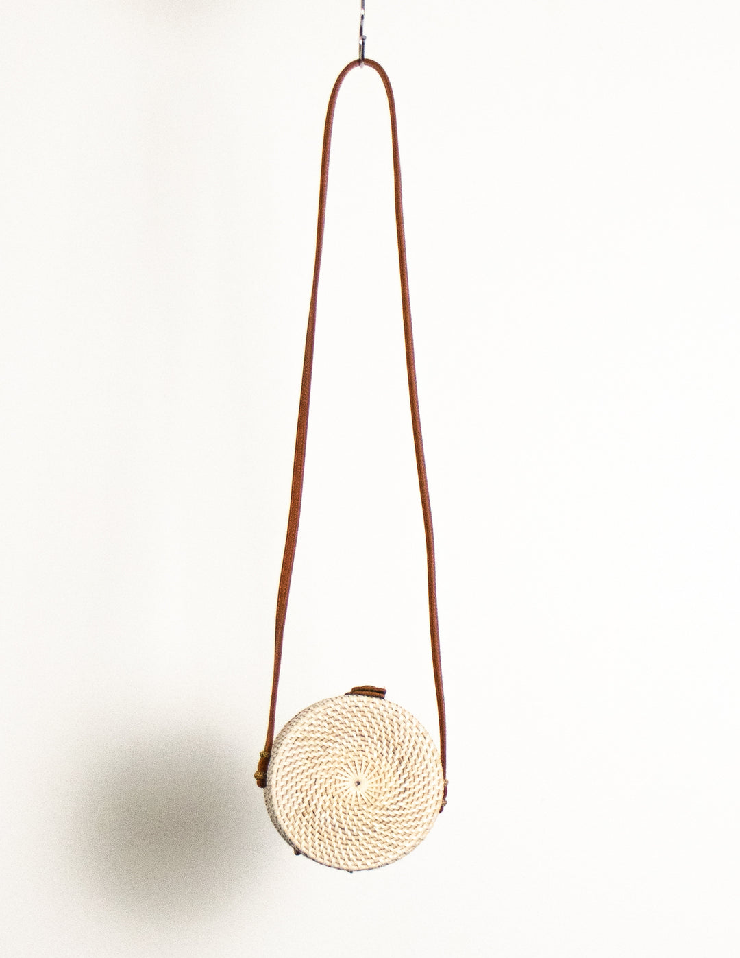 Beige  Circle Woven Bag