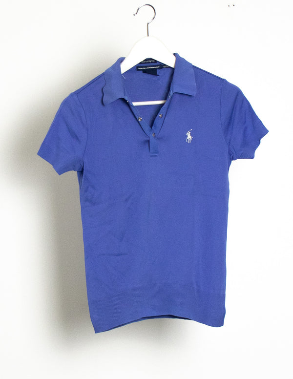 Ralph Lauren Cornflower Blue Golf Top - Size S