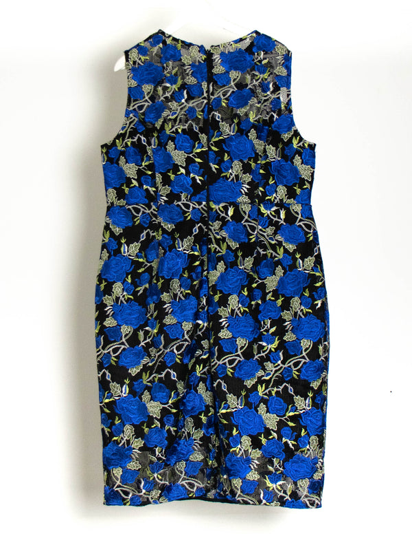 Next Black/Blue Floral Lace Dress - Size 22