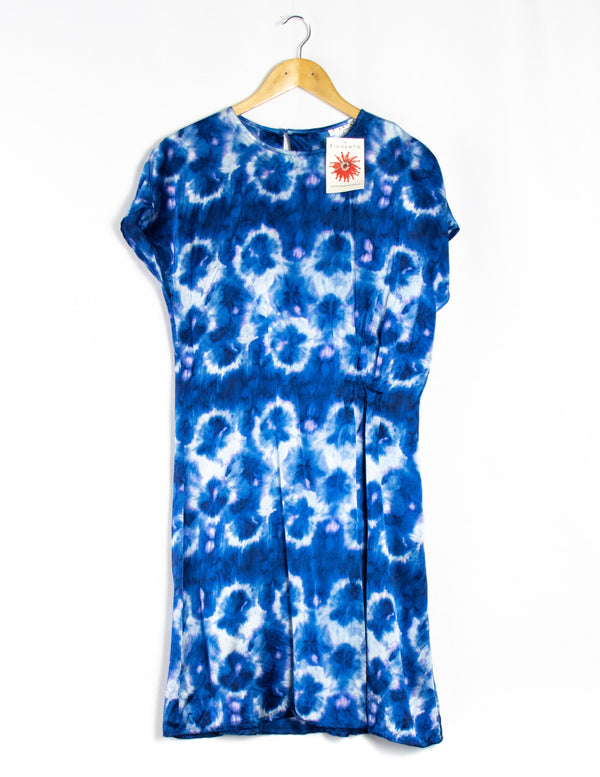 Piamento Silk Blue Tie Dye Dress- Size 1