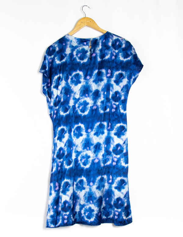 Piamento Silk Blue Tie Dye Dress- Size 1