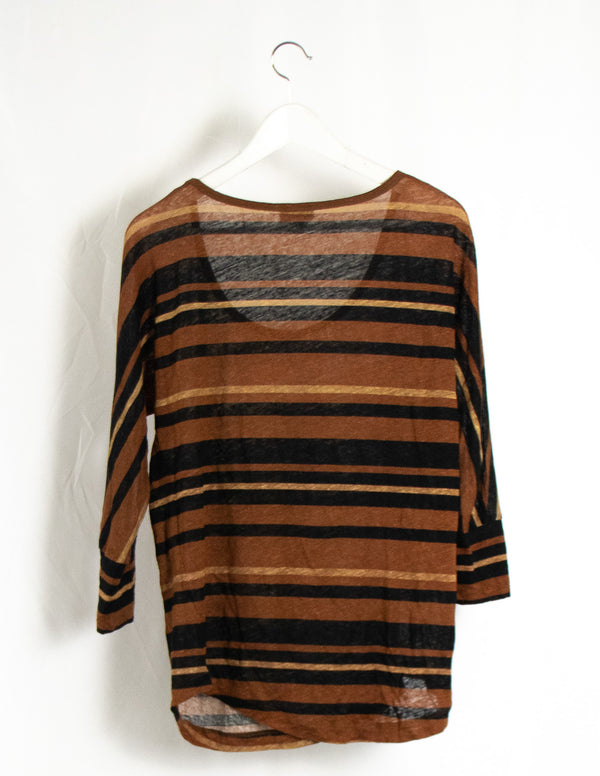 Witchery Brown/Black Top - Size S