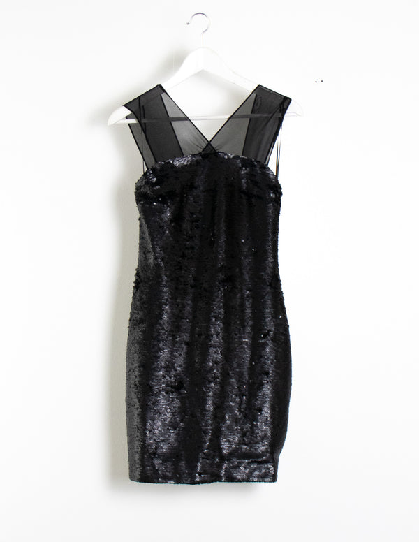 Ginger & Smart Akin Black Sequin Dress - Size 8