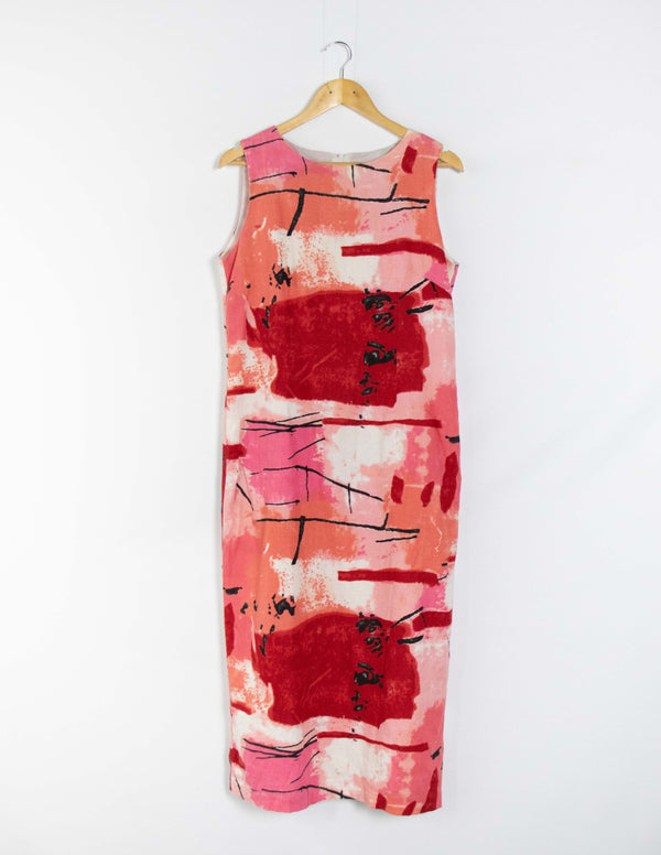 Stitches Red Pattern Dress - Size 14