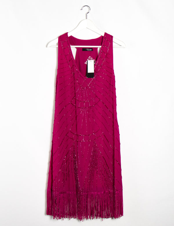 Jane Norman Pink Beaded Dress - Size 12